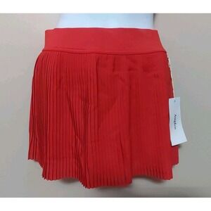 Augiris Women Red Sportswear Stretch Pleated Athletic Professional Skort Size S